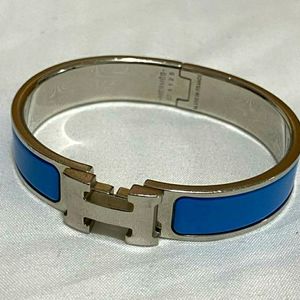 Hermes bracelet Blue and silver
